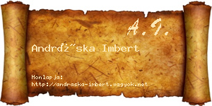 Andráska Imbert névjegykártya